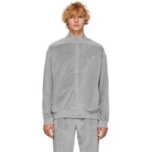 OPENING‎ CEREMONY Grey Velour Track Top Jacket Size S Sporty Y2K Athleisure
